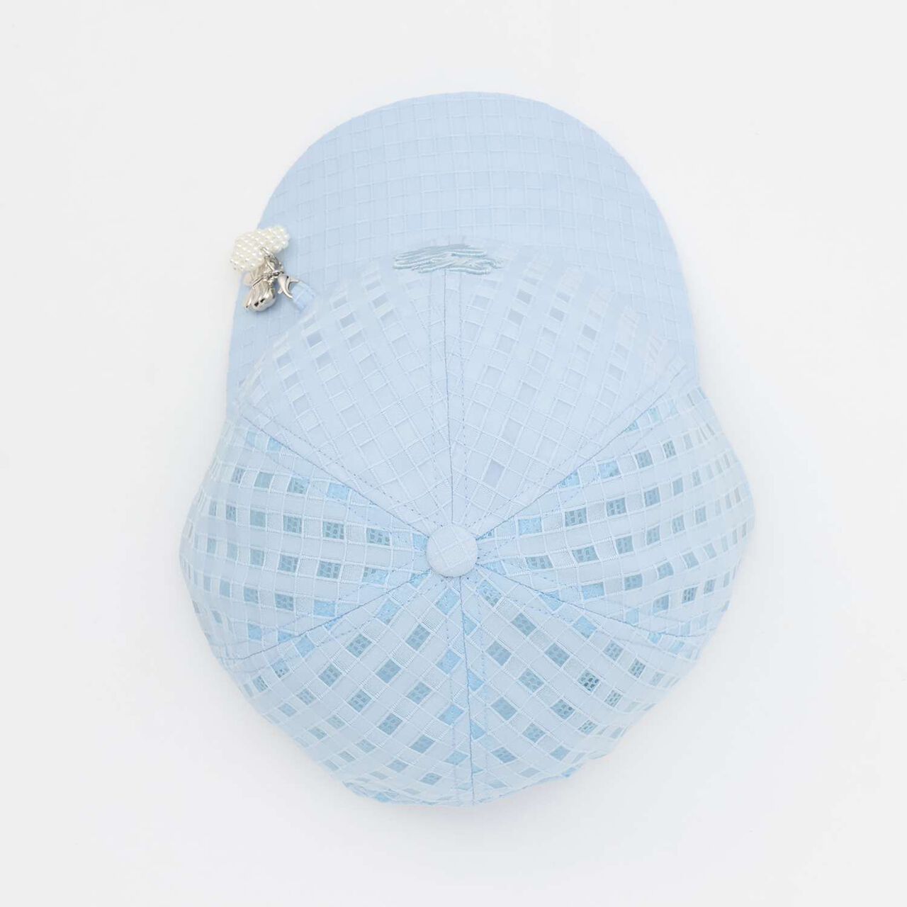 Sheer Cap with Charm Attachment,White, large image number 4