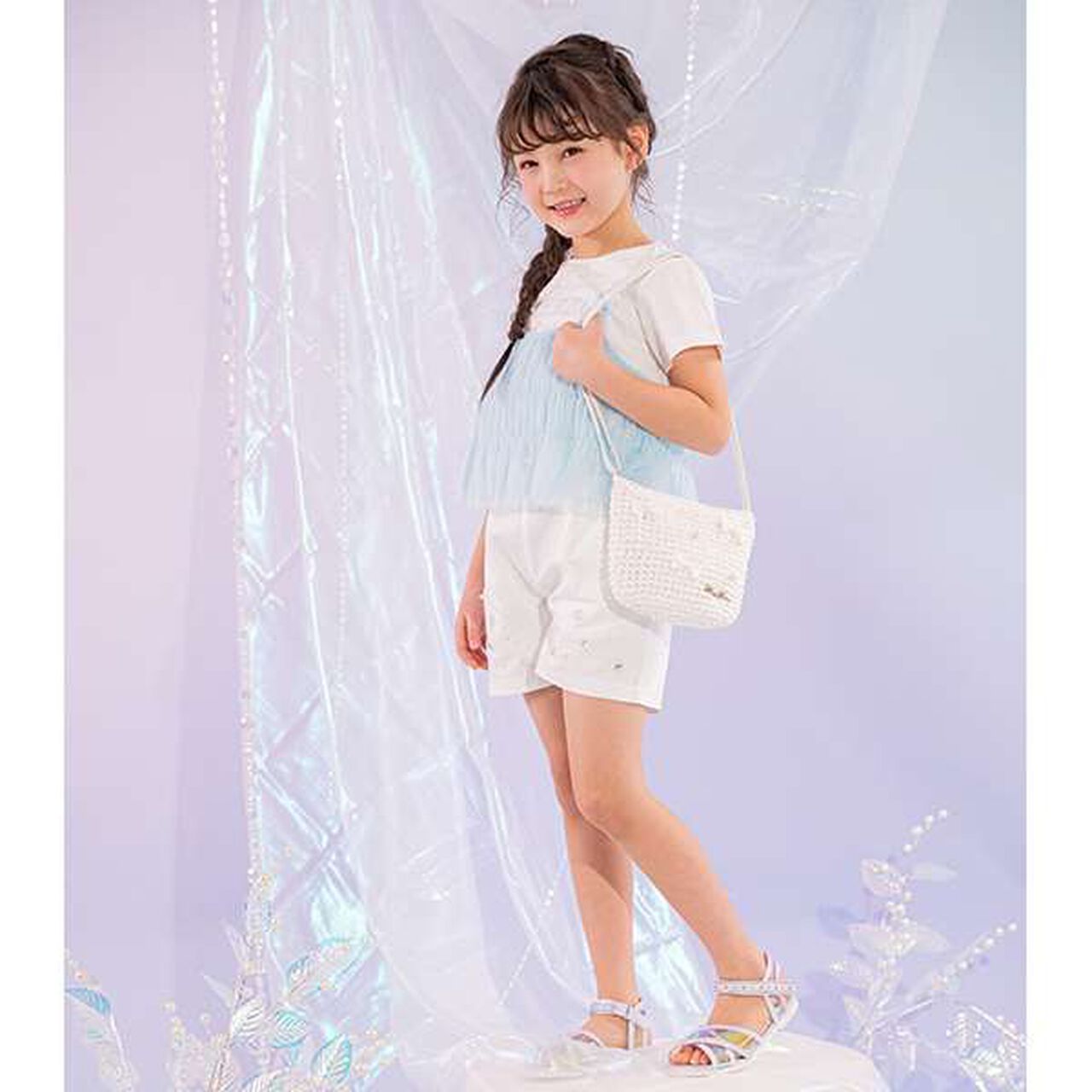 Woven-Style Pouch Bag,Light beige, large image number 9