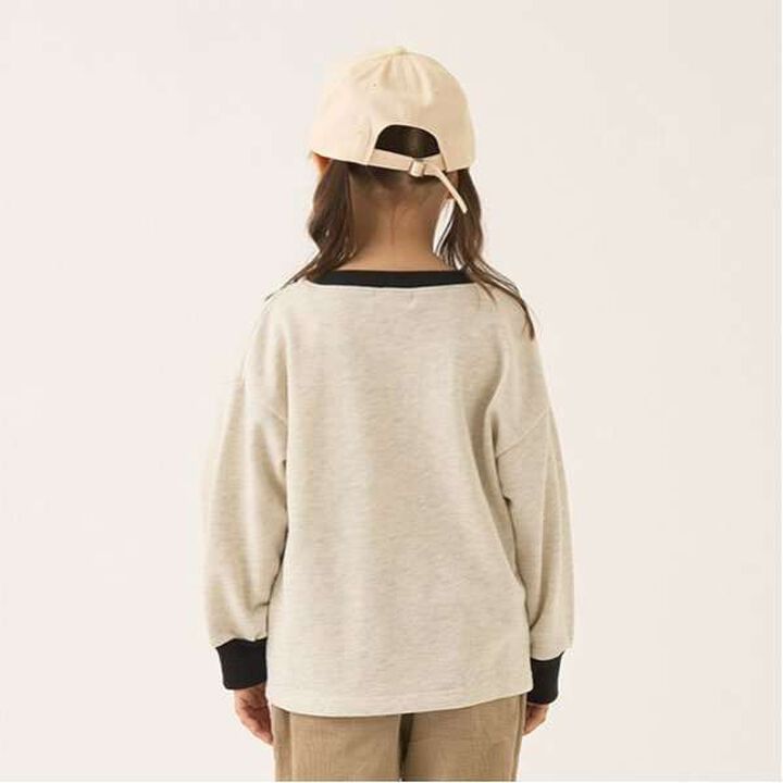 Pilling-Resistant Bi-Color Sweatshirt,Milky white, medium image number 17