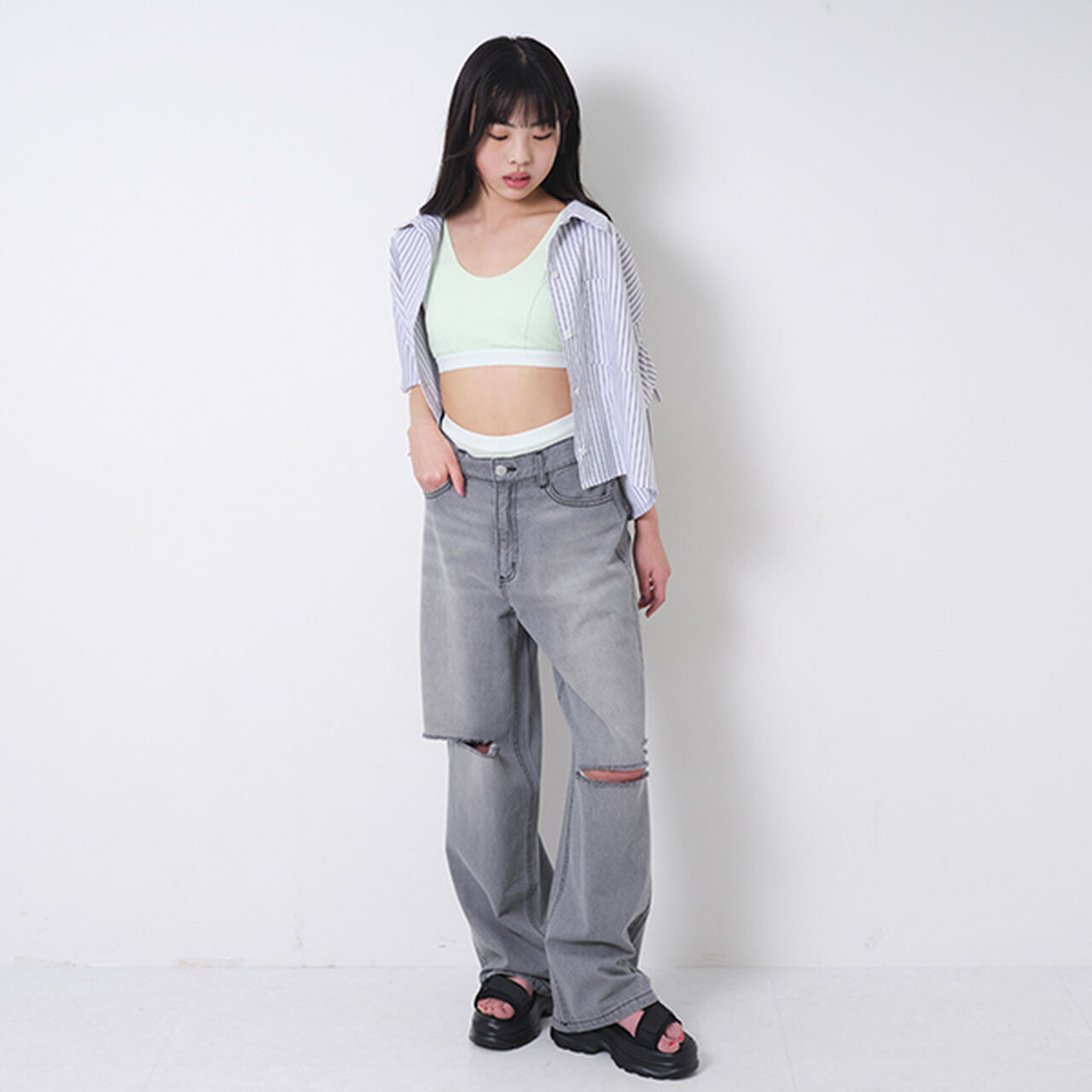 [LTXC] Logo Rubber Half Top,Navy, large image number 5