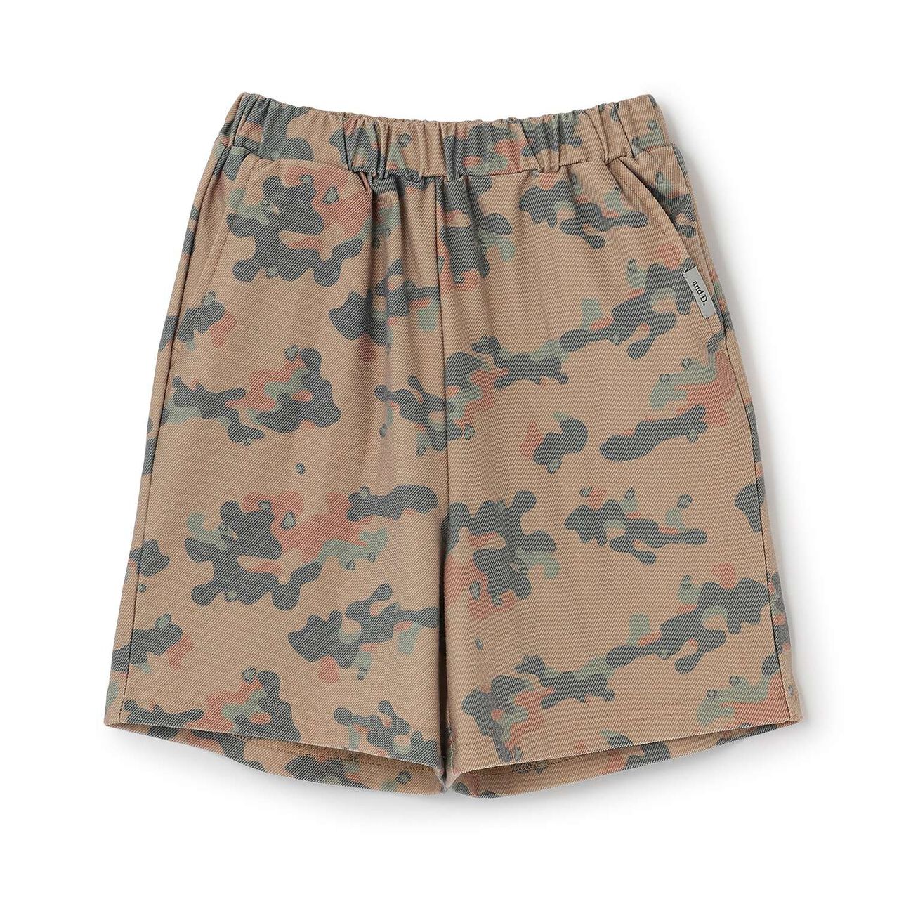 Stretch Cut Twill Patterned Shorts,Peach, large image number 5