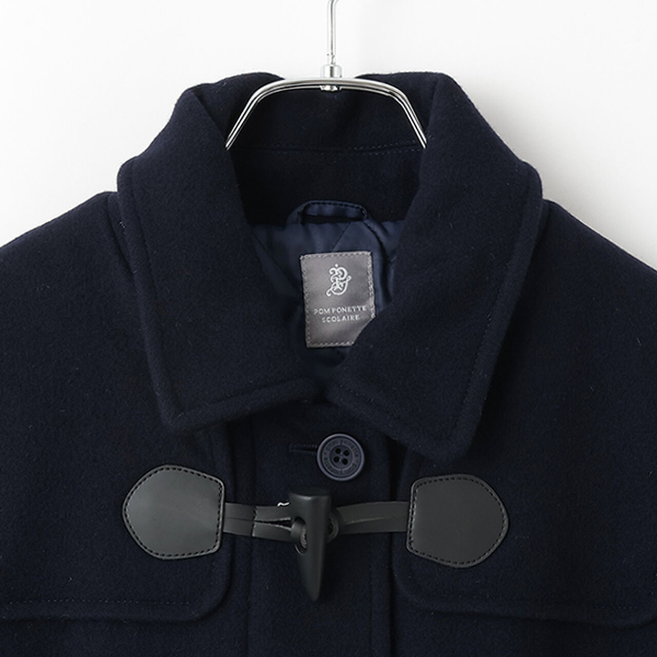 [Graduation Attire] Lightweight Quilted Lined Long Duffle Coat,Navy, large image number 16