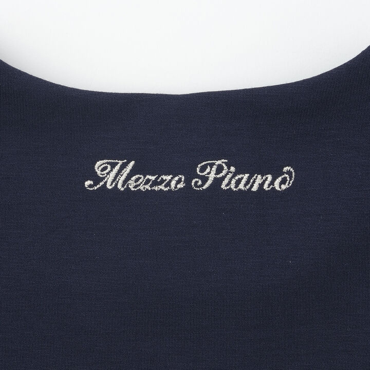 Flower Motif Scalloped Hem Jacket,Navy, medium image number 6