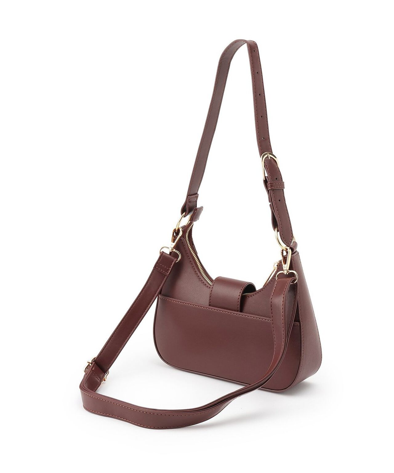 Logo Motif Shoulder Bag [Korean Fashion],Ivory, large image number 6