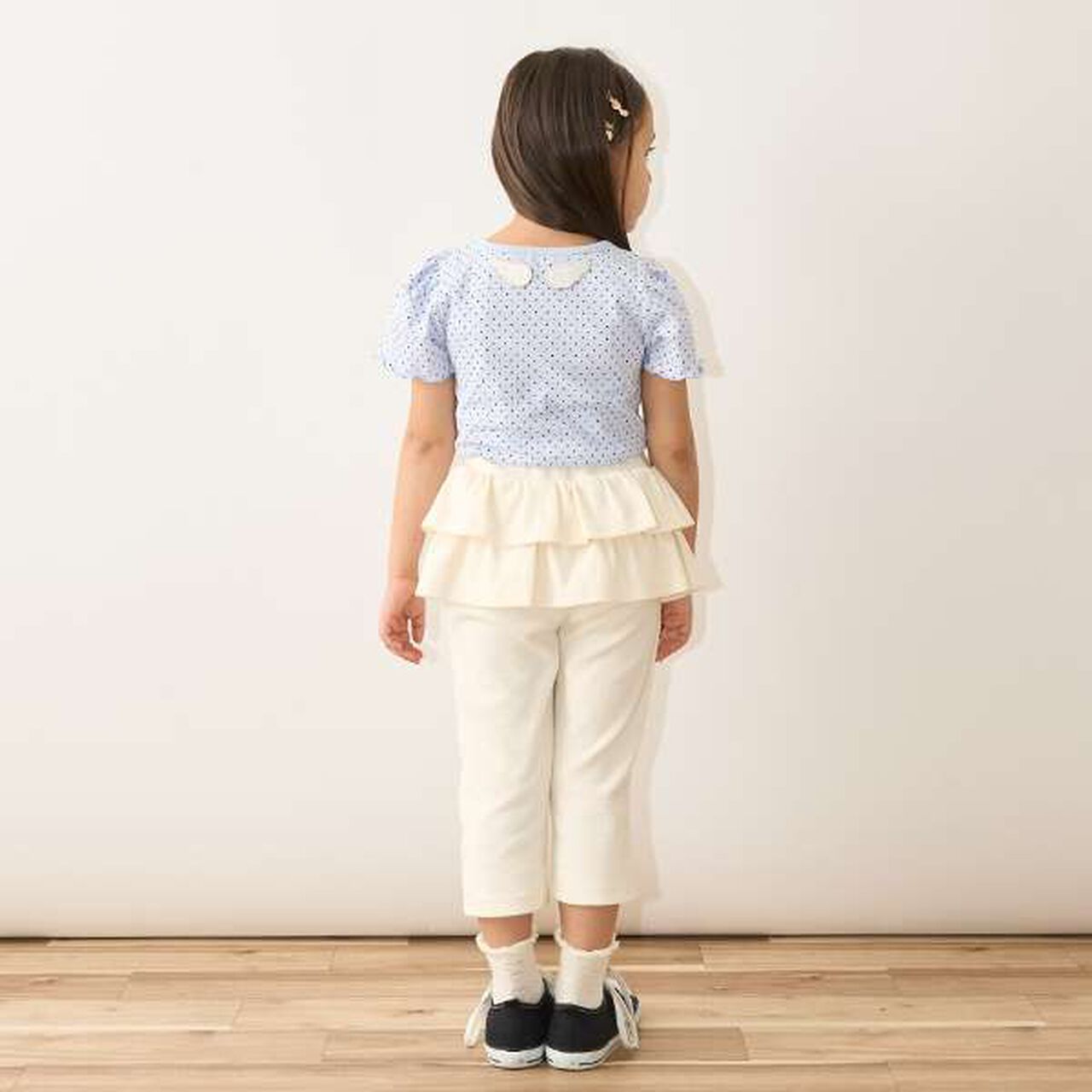 Tomo Pants Back Frill 7/8 Capri Pants,Ivory, large image number 5