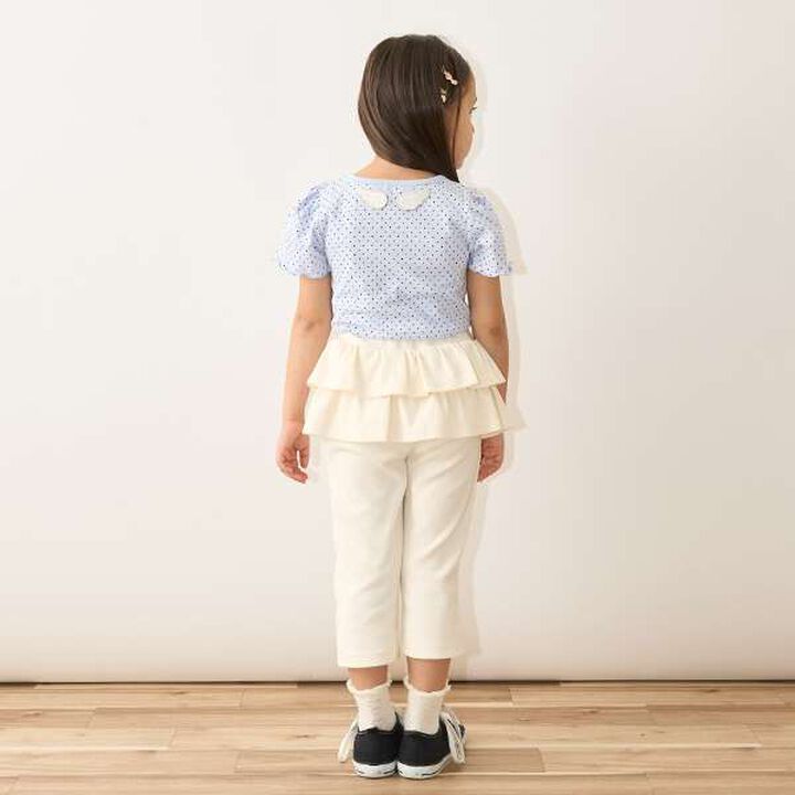 Tomo Pants Back Frill 7/8 Capri Pants,Ivory, medium image number 5