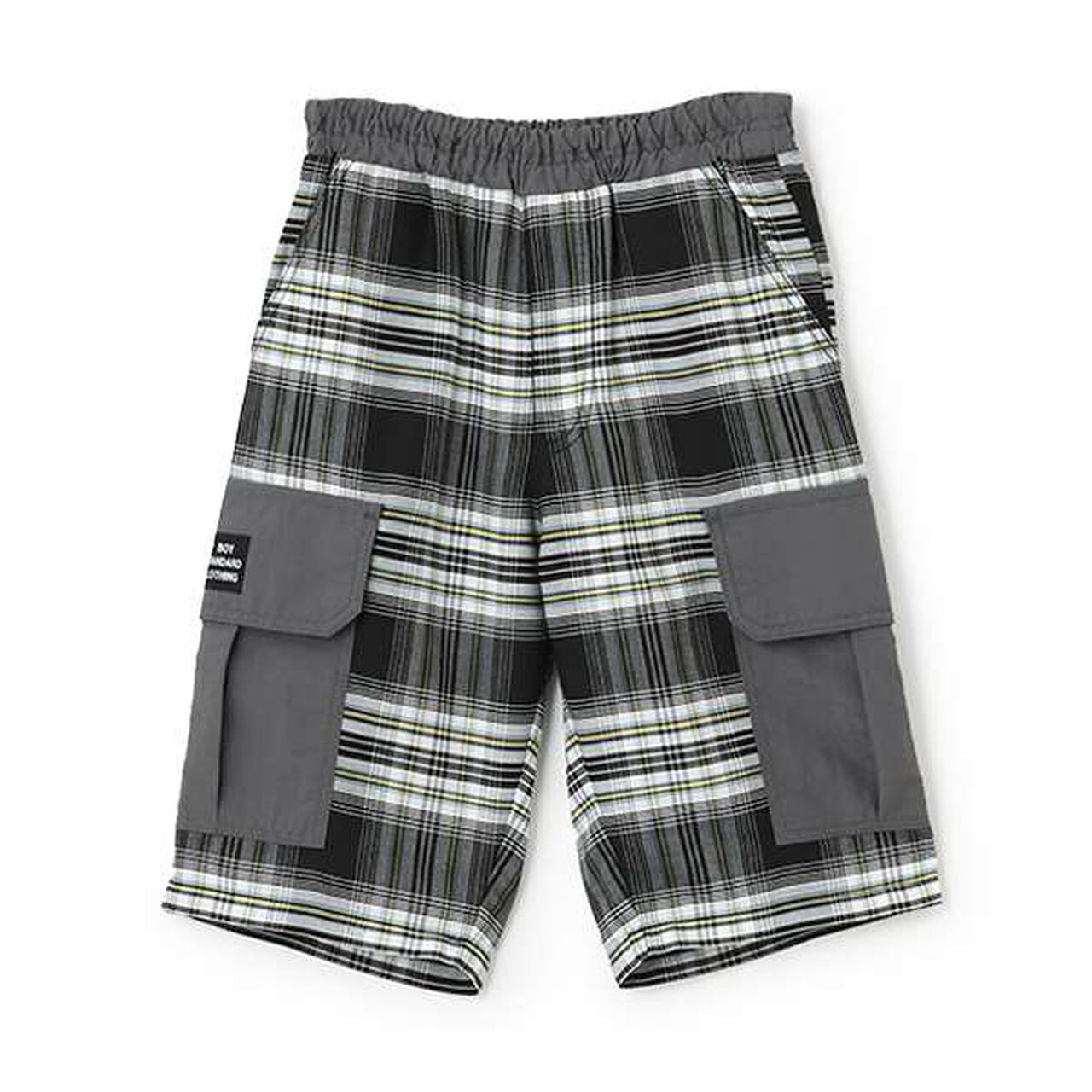 TC Pre-dyed Checkered Half Pants,Black, large image number 0
