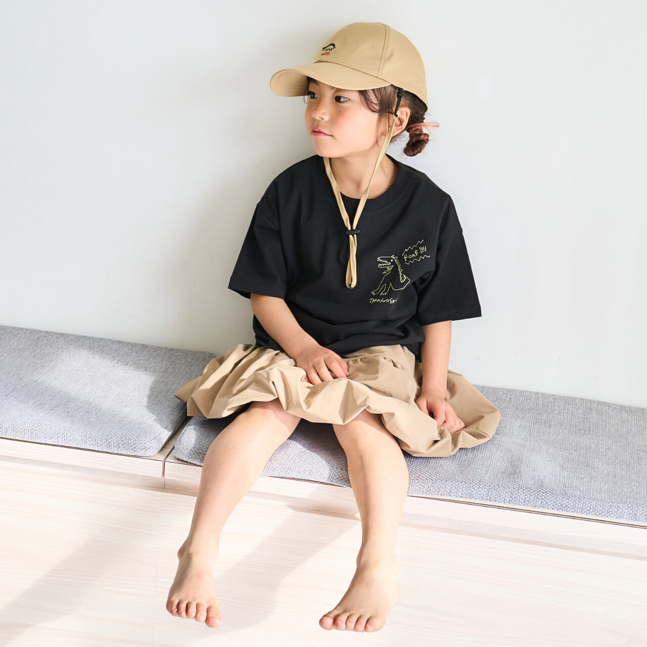 [Amphibious] Balloon Hem One-Piece Dress,Beige, large image number 8