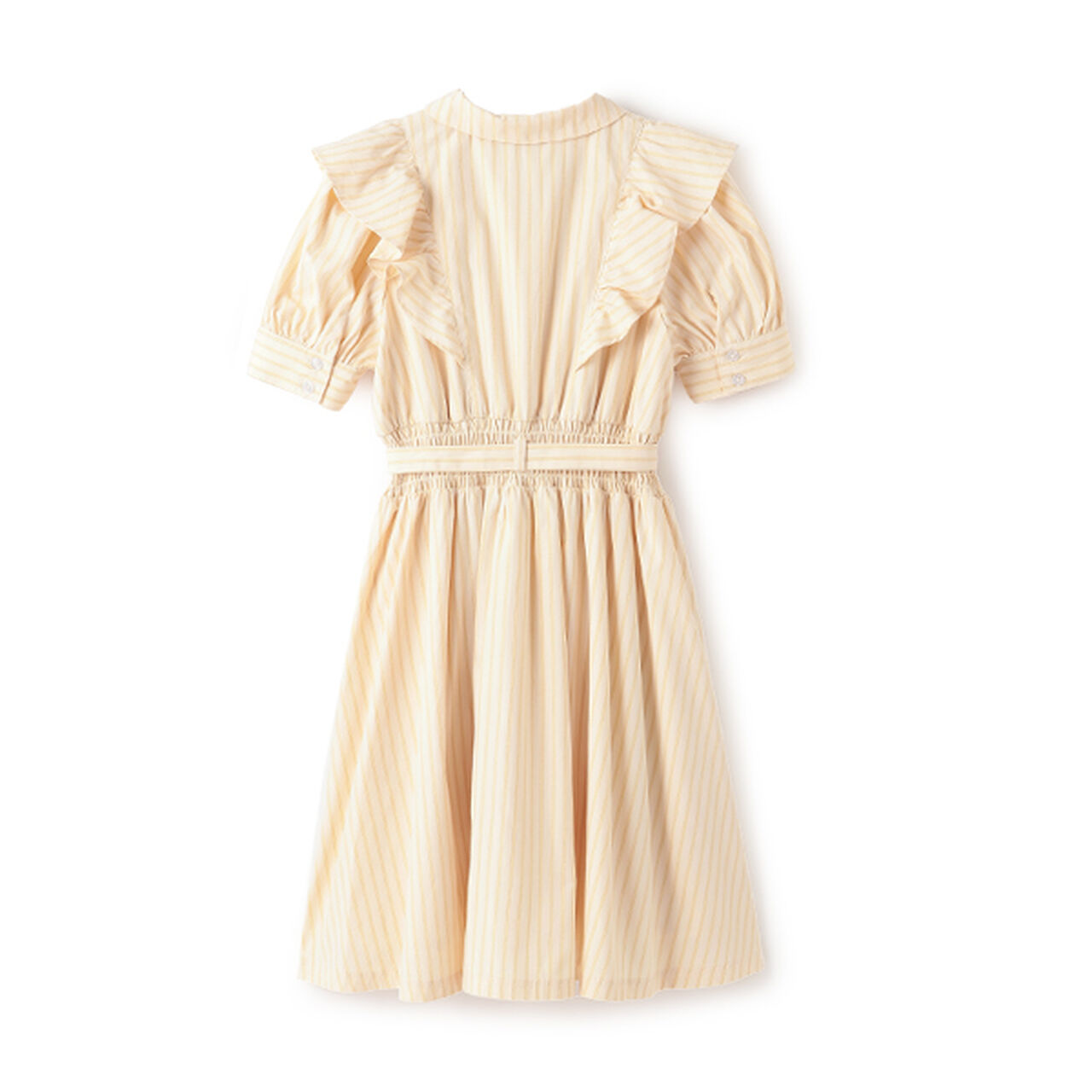 Half-Zip Frill One-Piece Dress,Sax blue, large image number 2