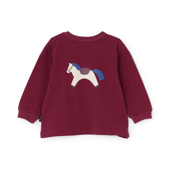 Logo Embroidered Long-Sleeve T-Shirt,Navy, medium image number 1