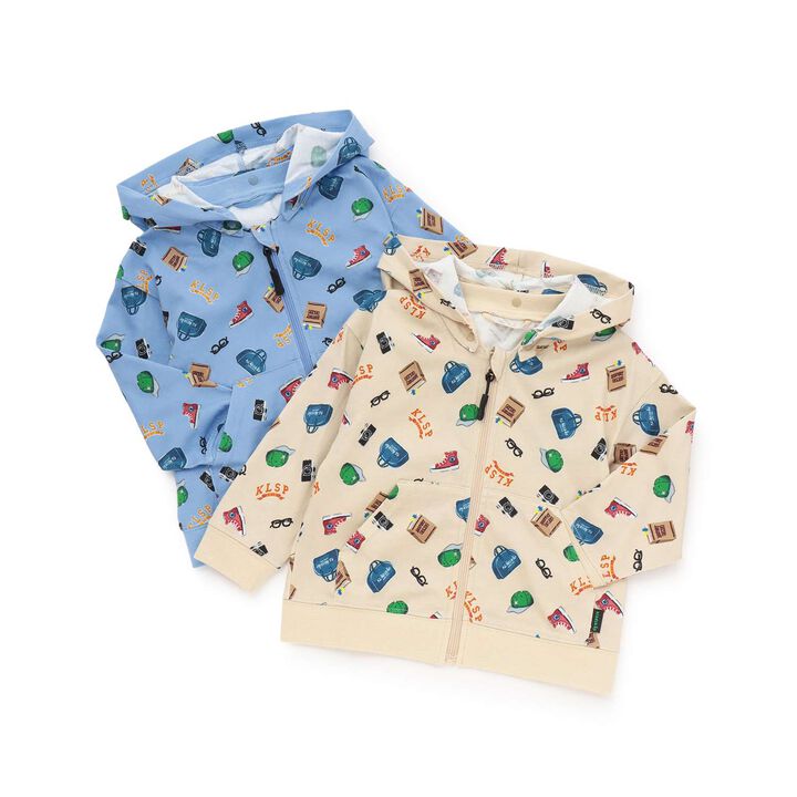 All-Over Pattern Hooded Removable Long-Sleeve Parka,Beige, medium image number 7