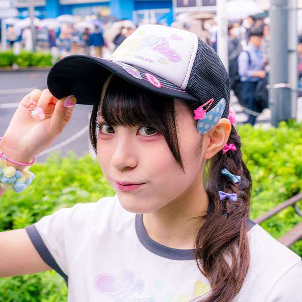 Reissue ♪ Rainbow Gradient Logo Cap [Cool Sensation],Black, large image number 0