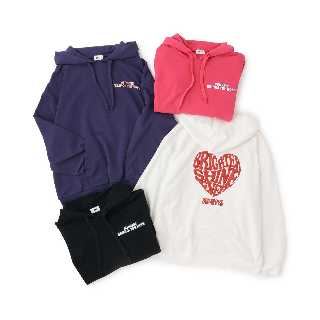 [Seconds Cute Top] LTXC Puffy Heart Loose Parka,Black, large image number 19