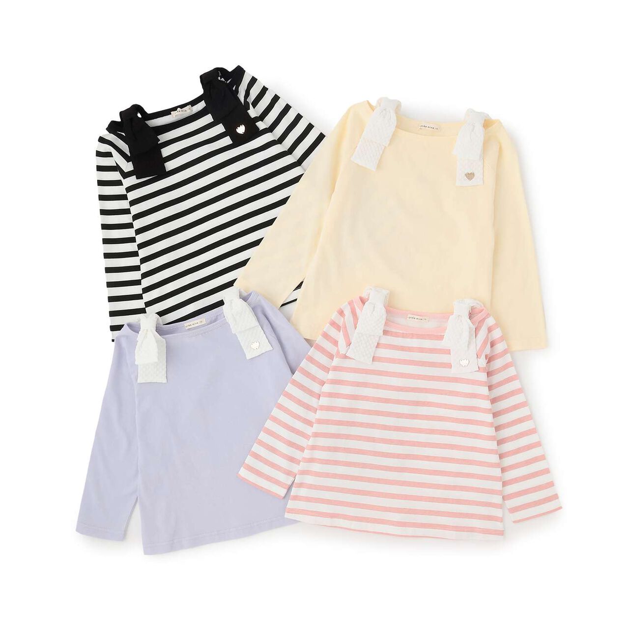 100% Cotton Quick-Dry UV Boat Neck Shoulder Ribbon T-Shirt,Light pink, large image number 9