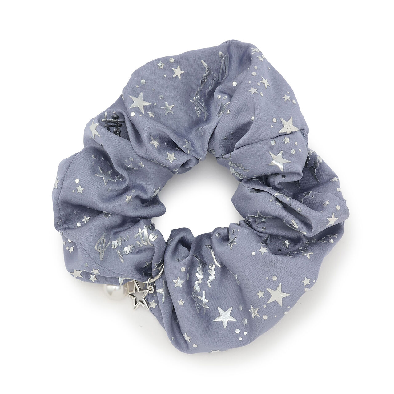 Star All-Over Print Scrunchie,Black, large image number 6