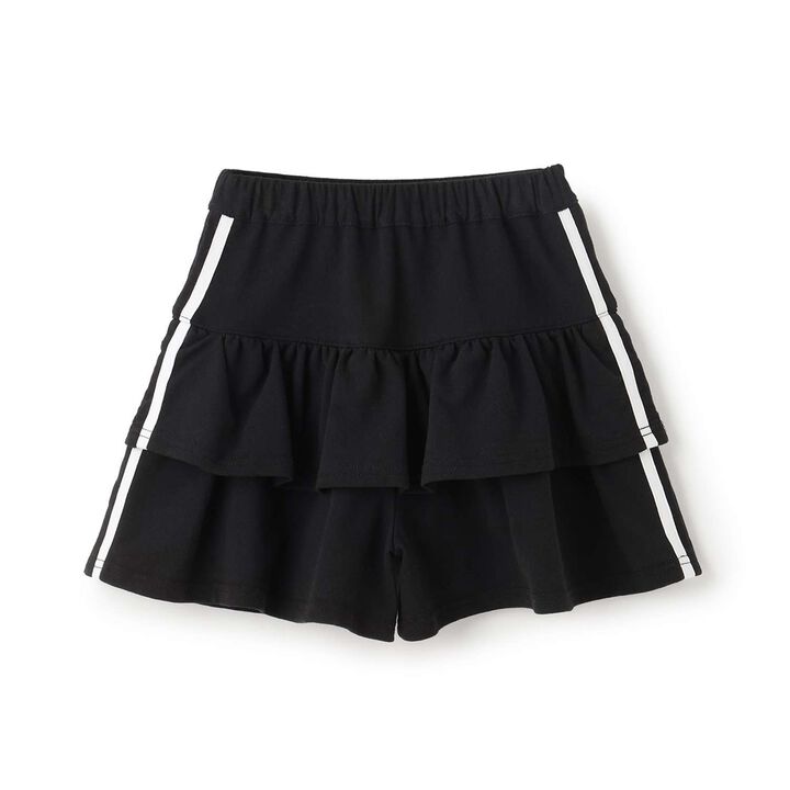 Cut and Sew Tiered Skirt with Shorts,Black, medium image number 13
