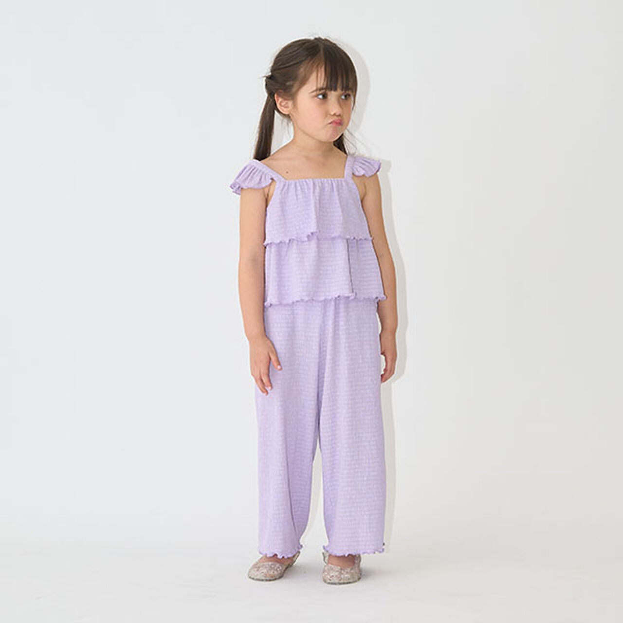 Cami & Long Wide Pants Outfit Set,Black, large image number 23