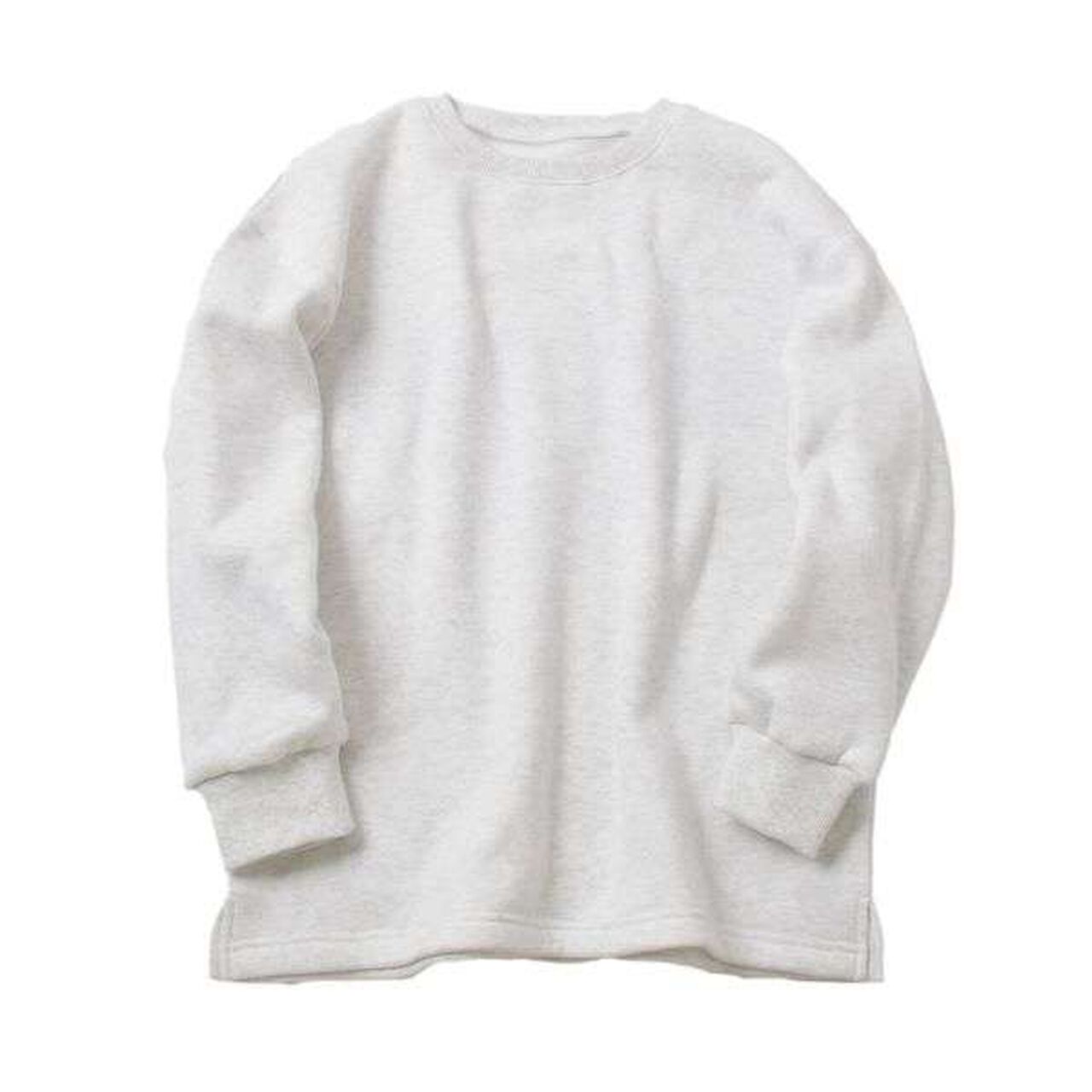 Wool Lined Back Print Sweatshirt,Milky white, large image number 5