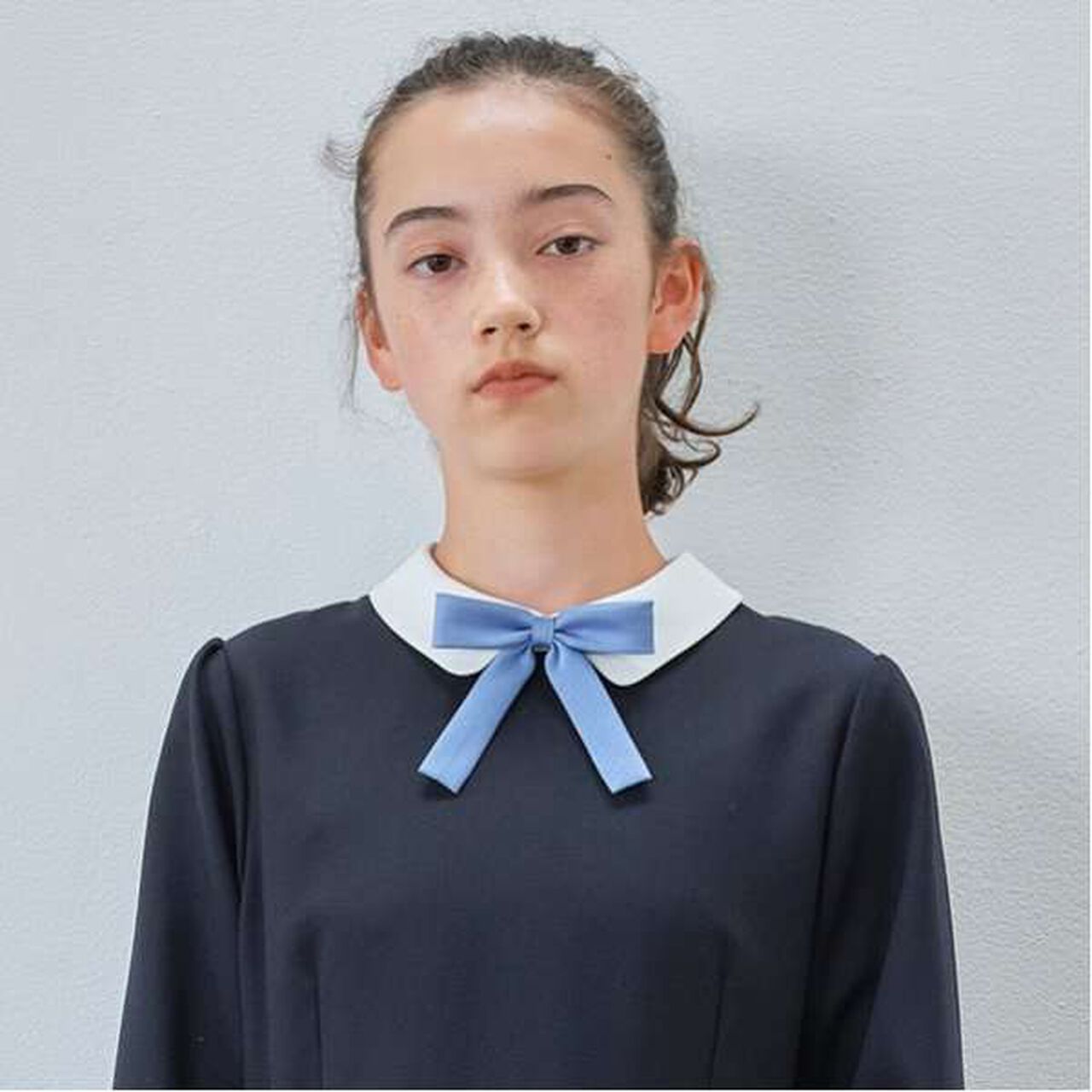 Solid Ribbon Brooch,Blue, large image number 0