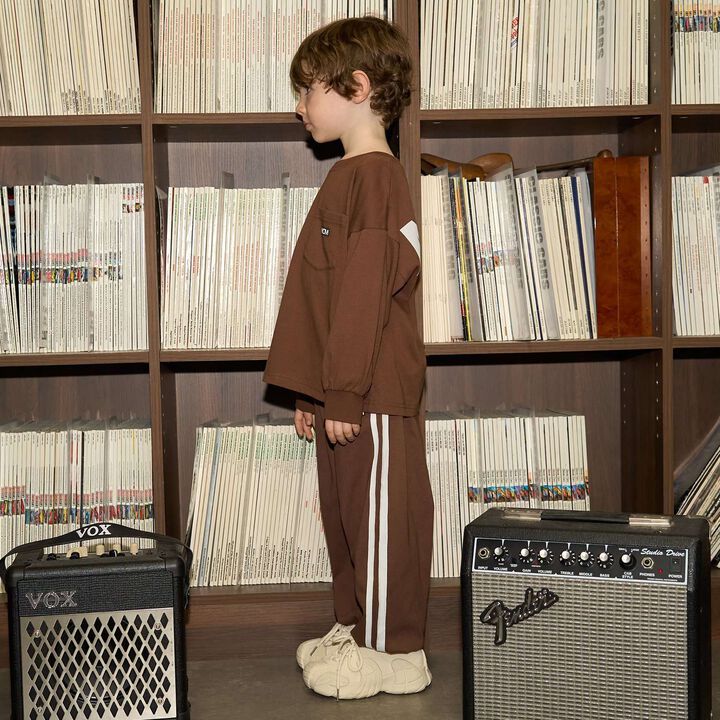 [MNCM] [Coordinatable Setup] [Kaiteki Tenjiku] Oversized Silhouette Side Line Pants,Dark brown, medium image number 34