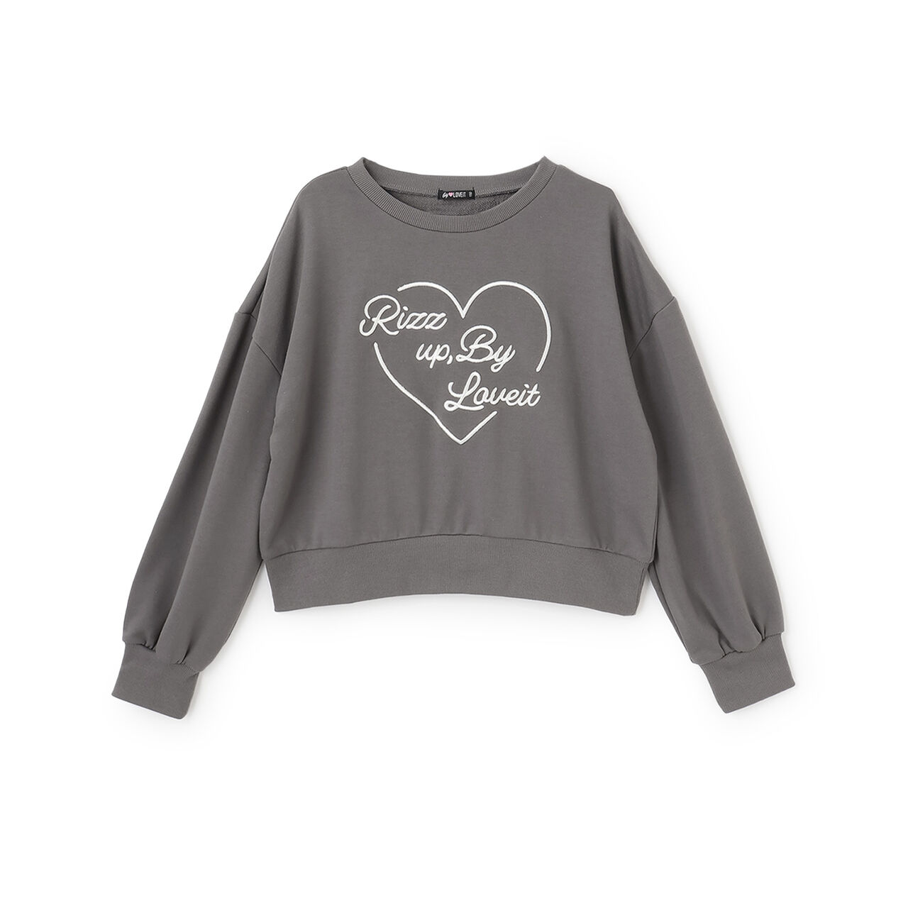 Heart Logo Pullover,Charcoal gray, large image number 3