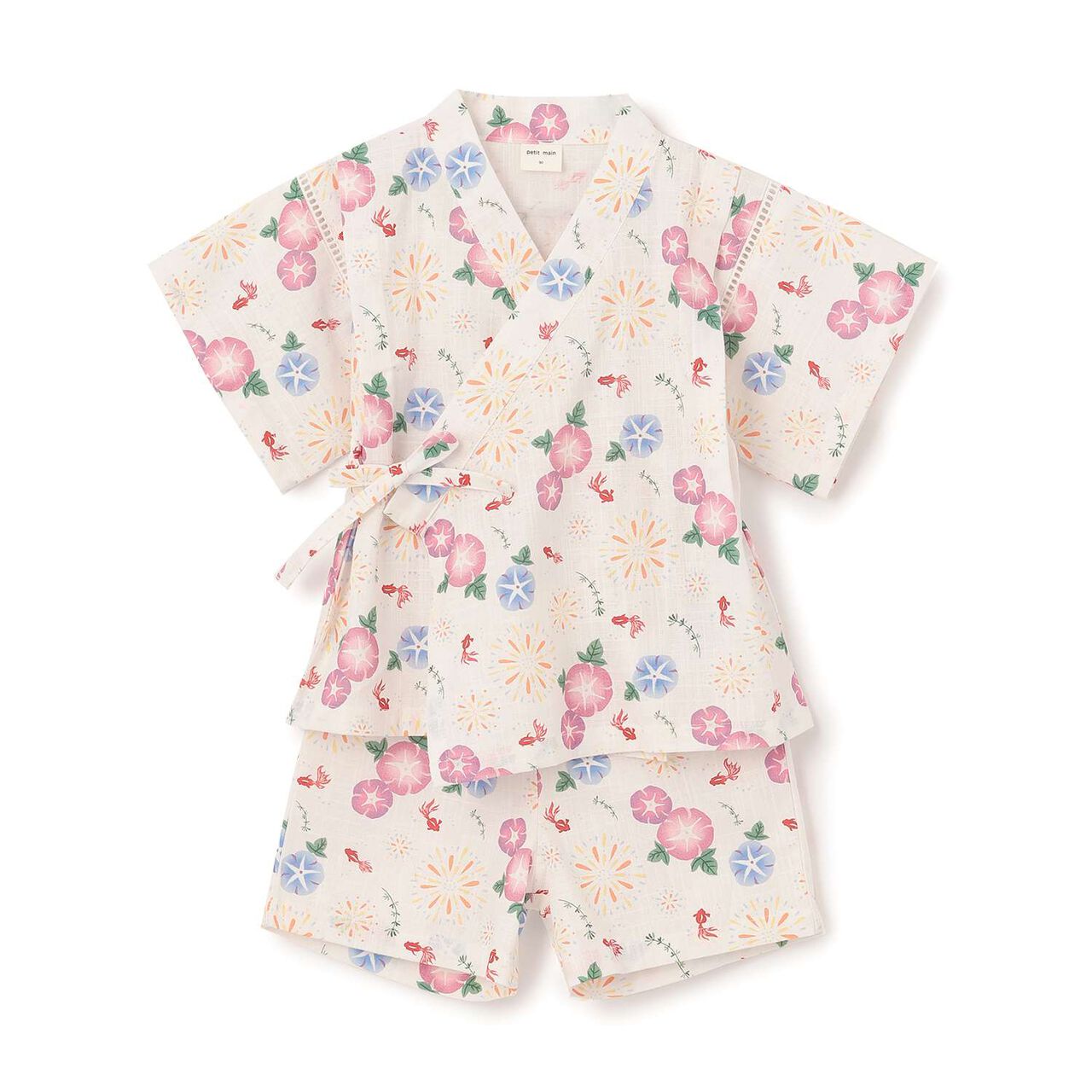 [Web Exclusive] GIRLS All-Over Pattern Jinbei,Navy, large image number 5