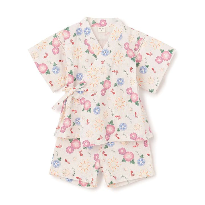 [Web Exclusive] GIRLS All-Over Pattern Jinbei,Navy, medium image number 5