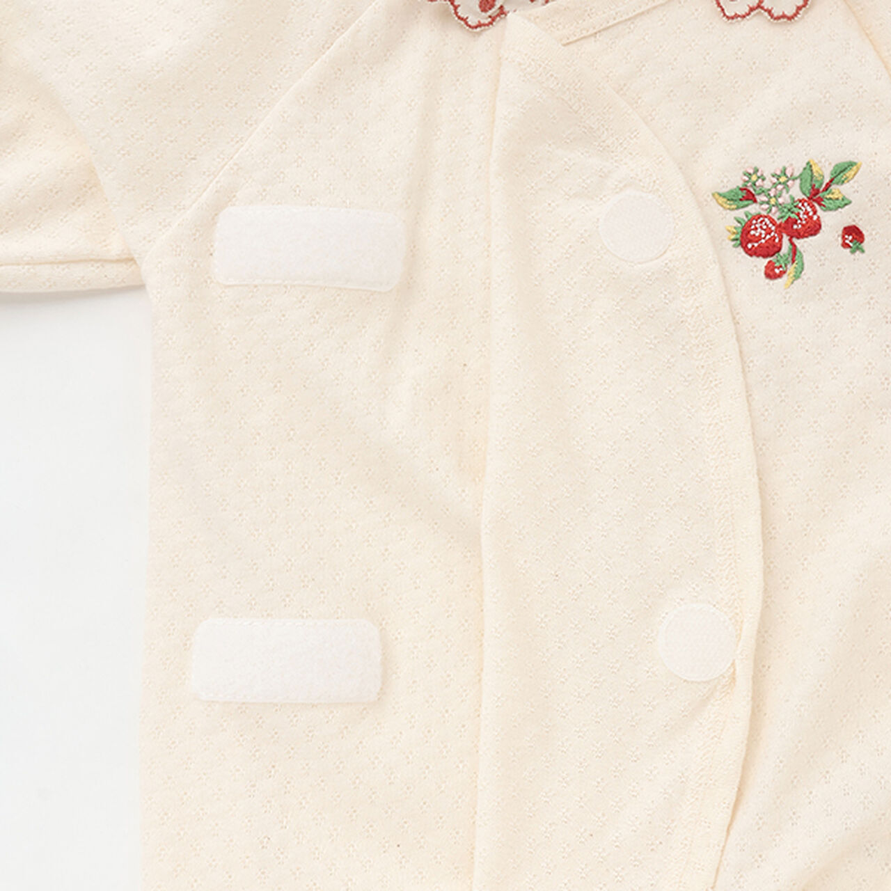 Wild Strawberry Embroidery Newborn Wear,Pearl white, large image number 4