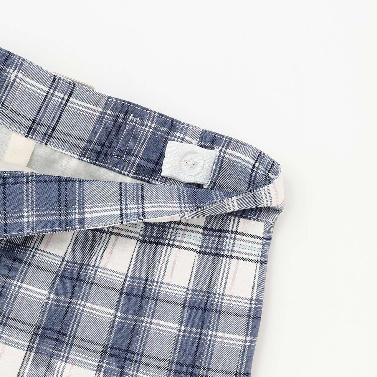 Check Pleated Skirt,Ivory, large image number 4