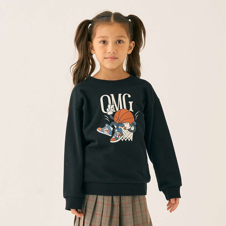 OMG Print Pullover,Black, medium image number 0