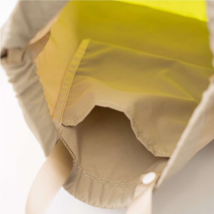 Water-Repellent Bi-Color Knapsack with Handle,Beige, medium image number 7