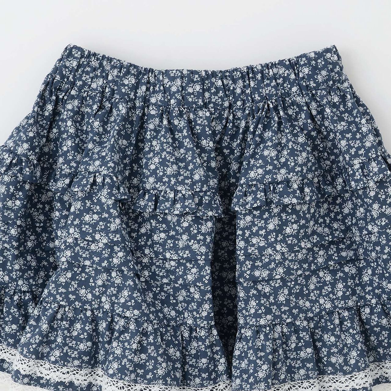 Frill Tiered Skirt,Ivory, large image number 5