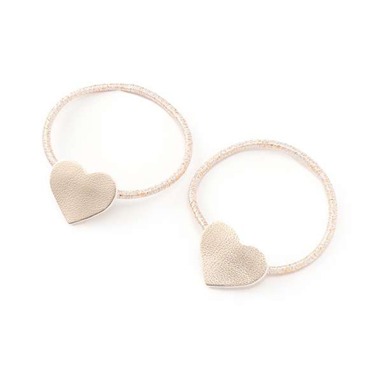 Heart Hair Tie,Gold, large image number 0