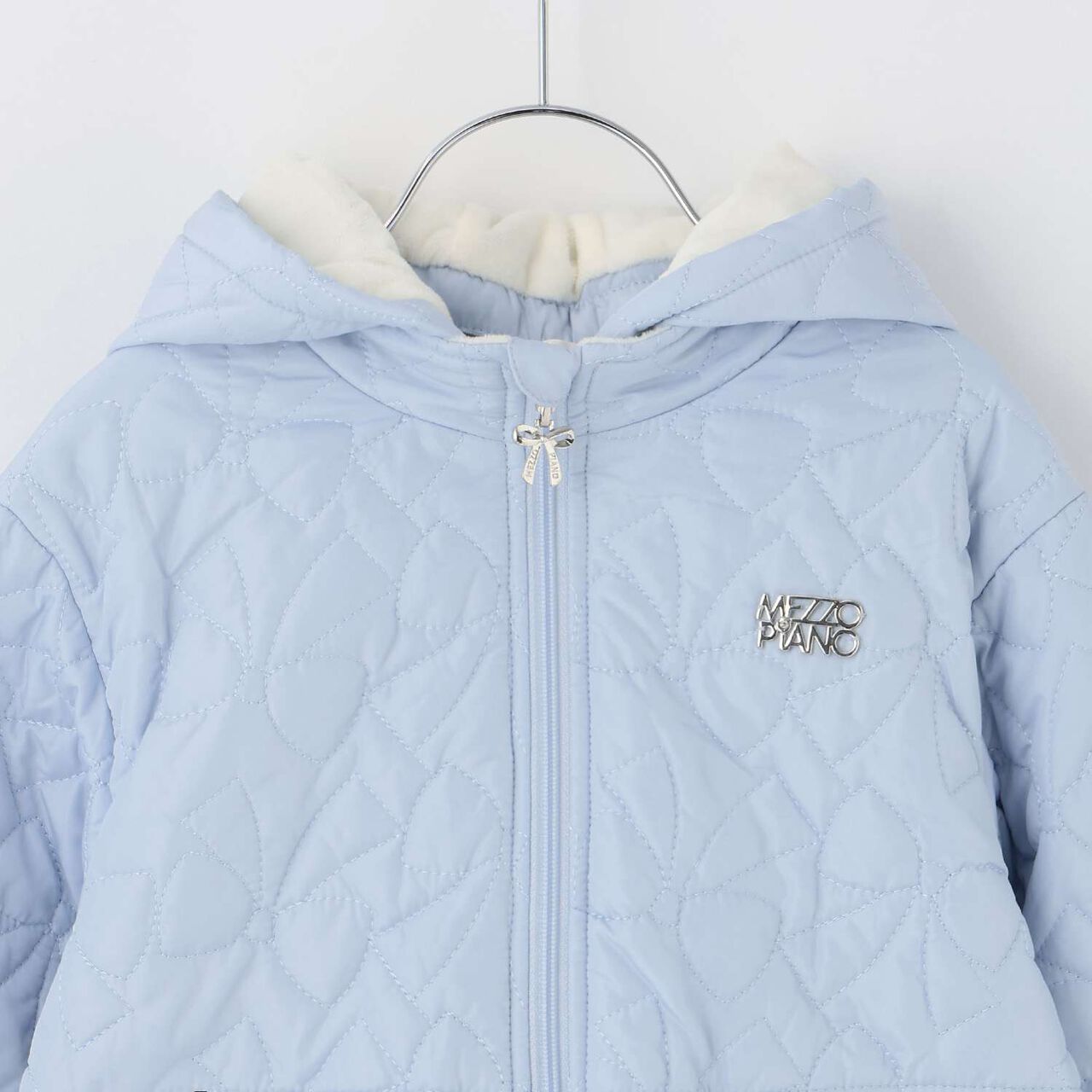 [Popular Item Restocked] Ribbon Quilted Bomber Jacket [Not Available at Physical Stores],Sax blue, large image number 2