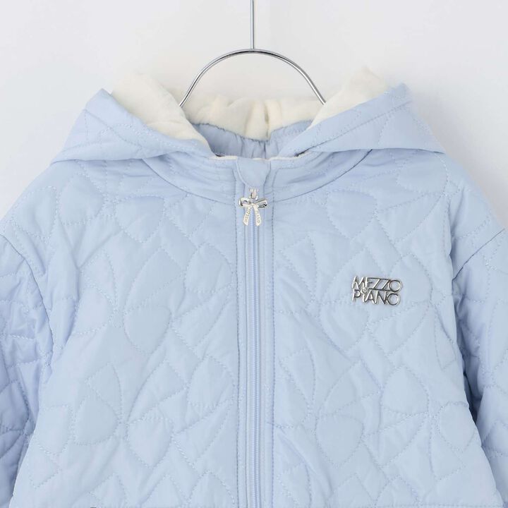 [Popular Item Restocked] Ribbon Quilted Bomber Jacket [Not Available at Physical Stores],Sax blue, medium image number 2