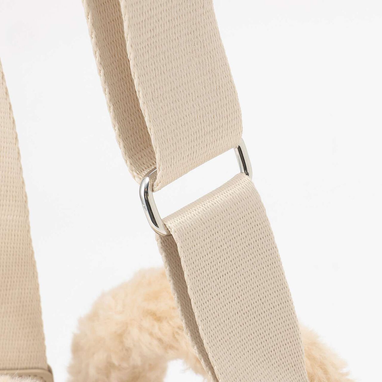 Boa Shoulder Bag with Charm,Ivory, large image number 3