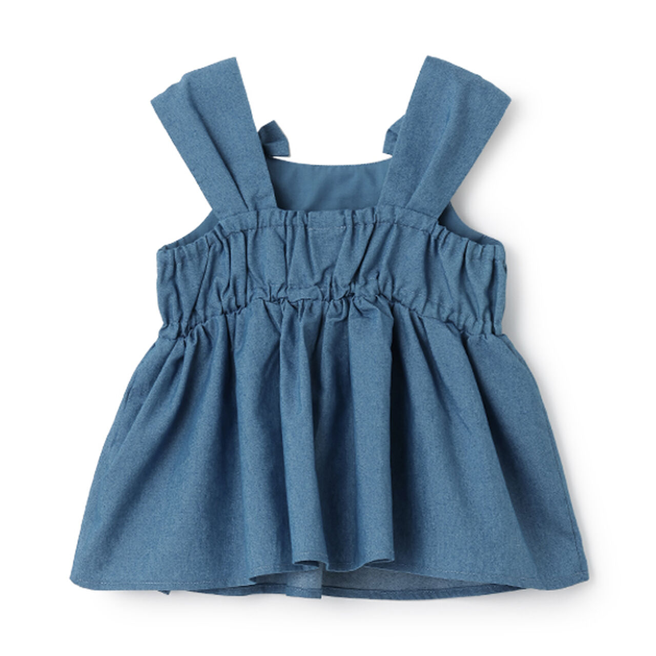 [Chikawa] Embroidered Peplum Blouse,Sax blue, large image number 7