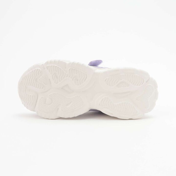 Charm-Attached Heart Velcro Sneakers,Lavender, medium image number 7