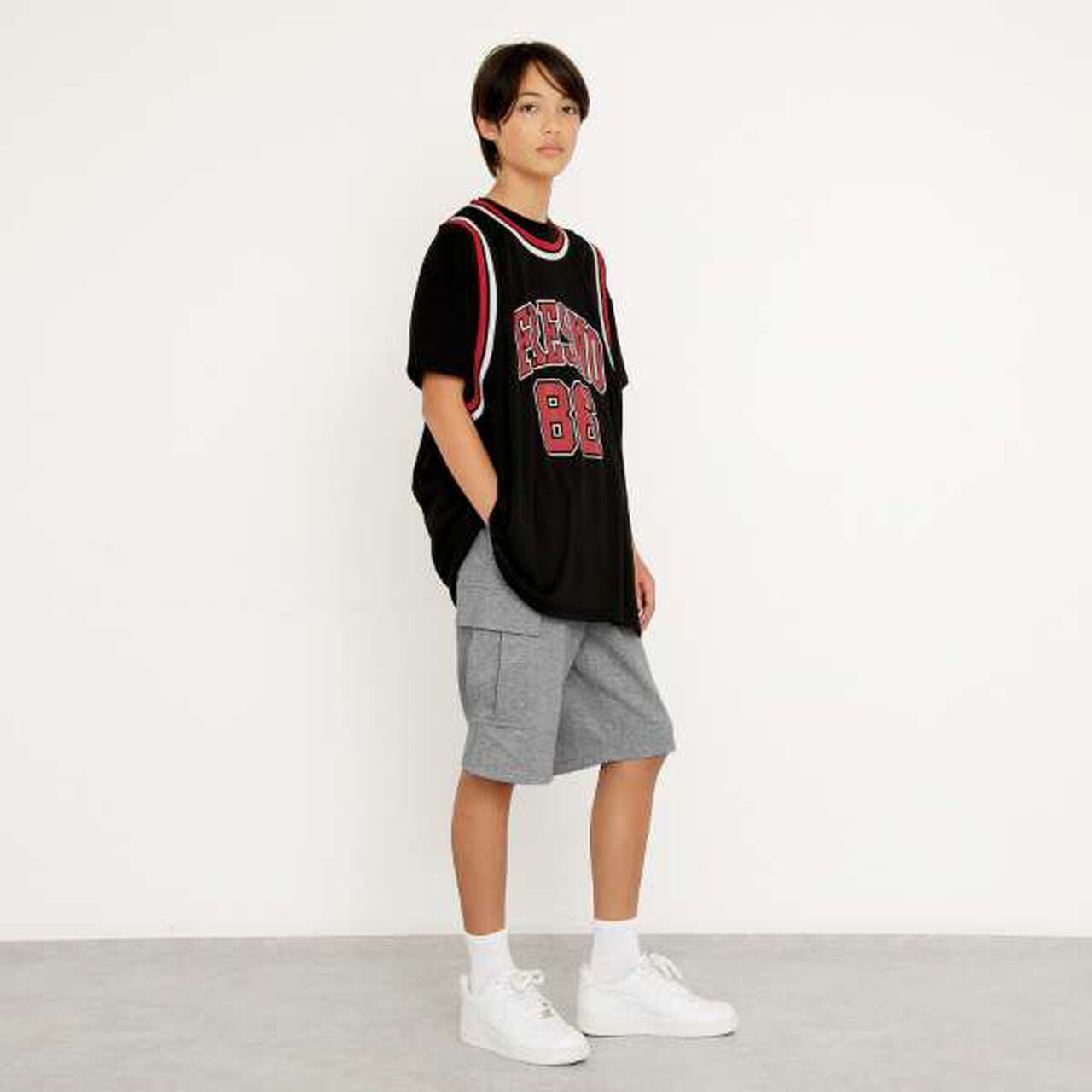 Quick-Dry Mesh Numbered Tank Top,Black, large image number 3