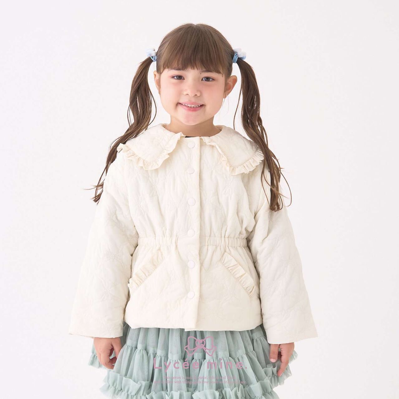 Lycee Mine Ballet Series Mid-Length Ribbon Quilted Jacket,Ivory, large image number 0