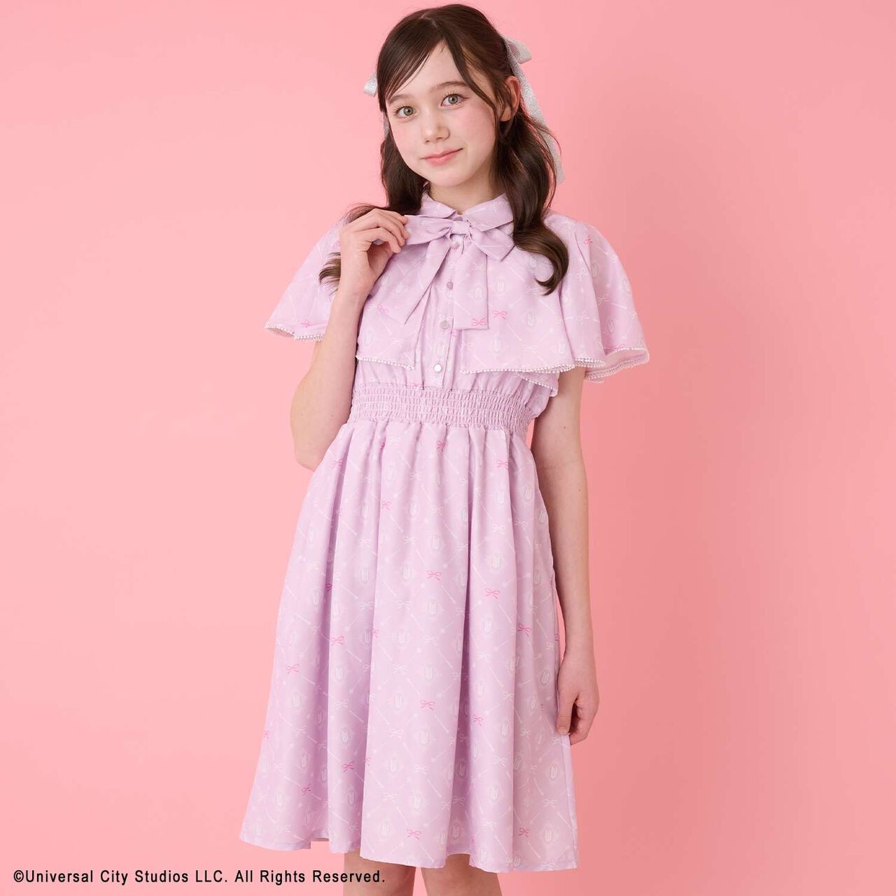 [WICKED] All-Over Pattern One-Piece Dress,Pink, large image number 15