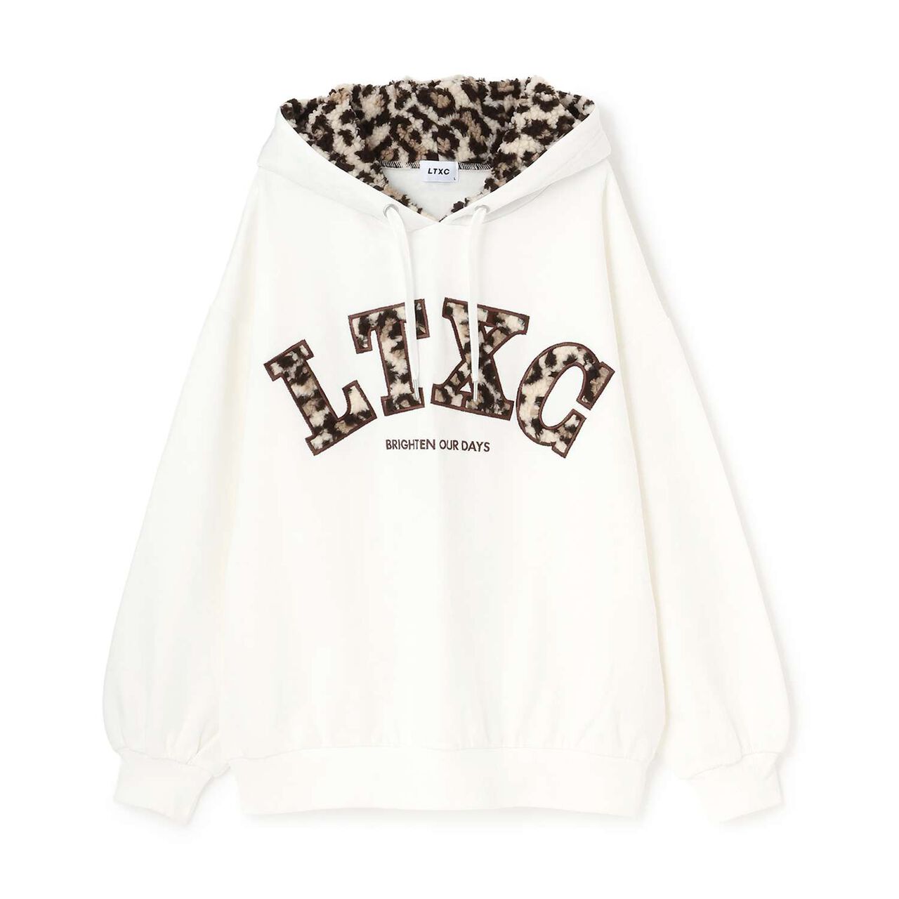 [LTXC] 100% Cotton Wool Lined Boa Logo Hoodie,Black, large image number 7