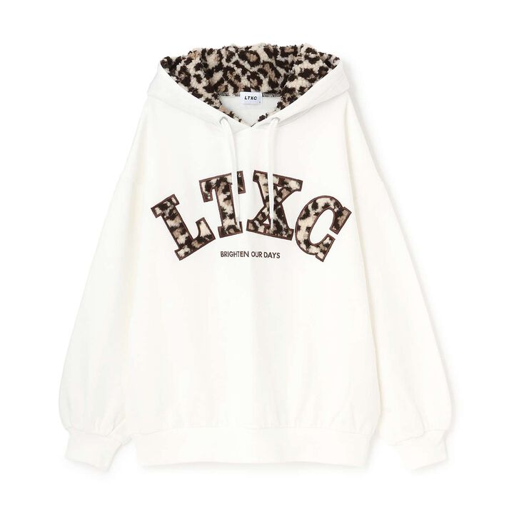 [LTXC] 100% Cotton Wool Lined Boa Logo Hoodie,Black, medium image number 7