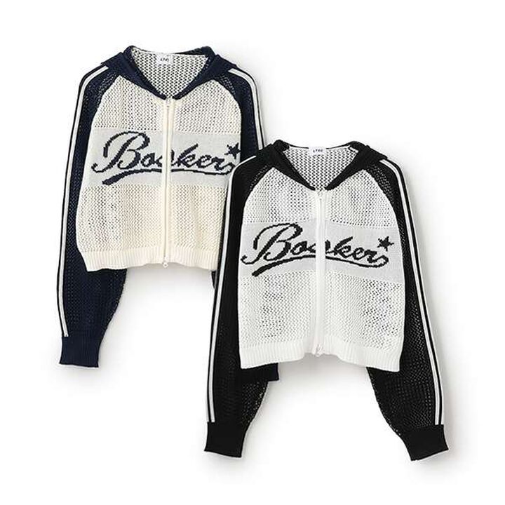 [LTXC] Mesh Raglan Zip Knitwear,Off white, medium image number 2