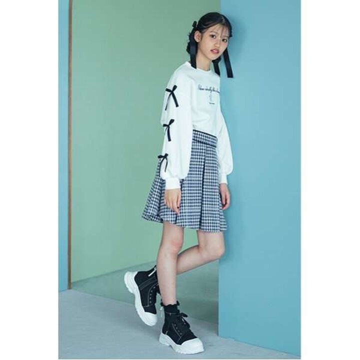 Houndstooth Jacquard Skirt Pants,Mocha tea, medium image number 7