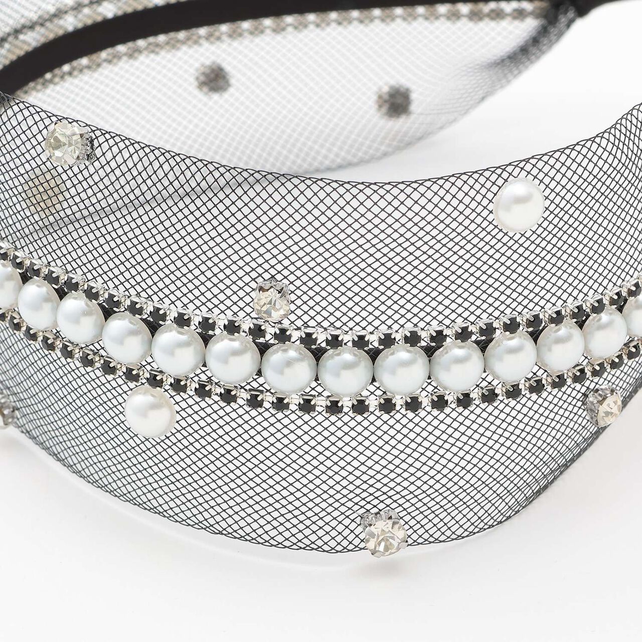 Sparkling Bijou Headband,Black, large image number 5