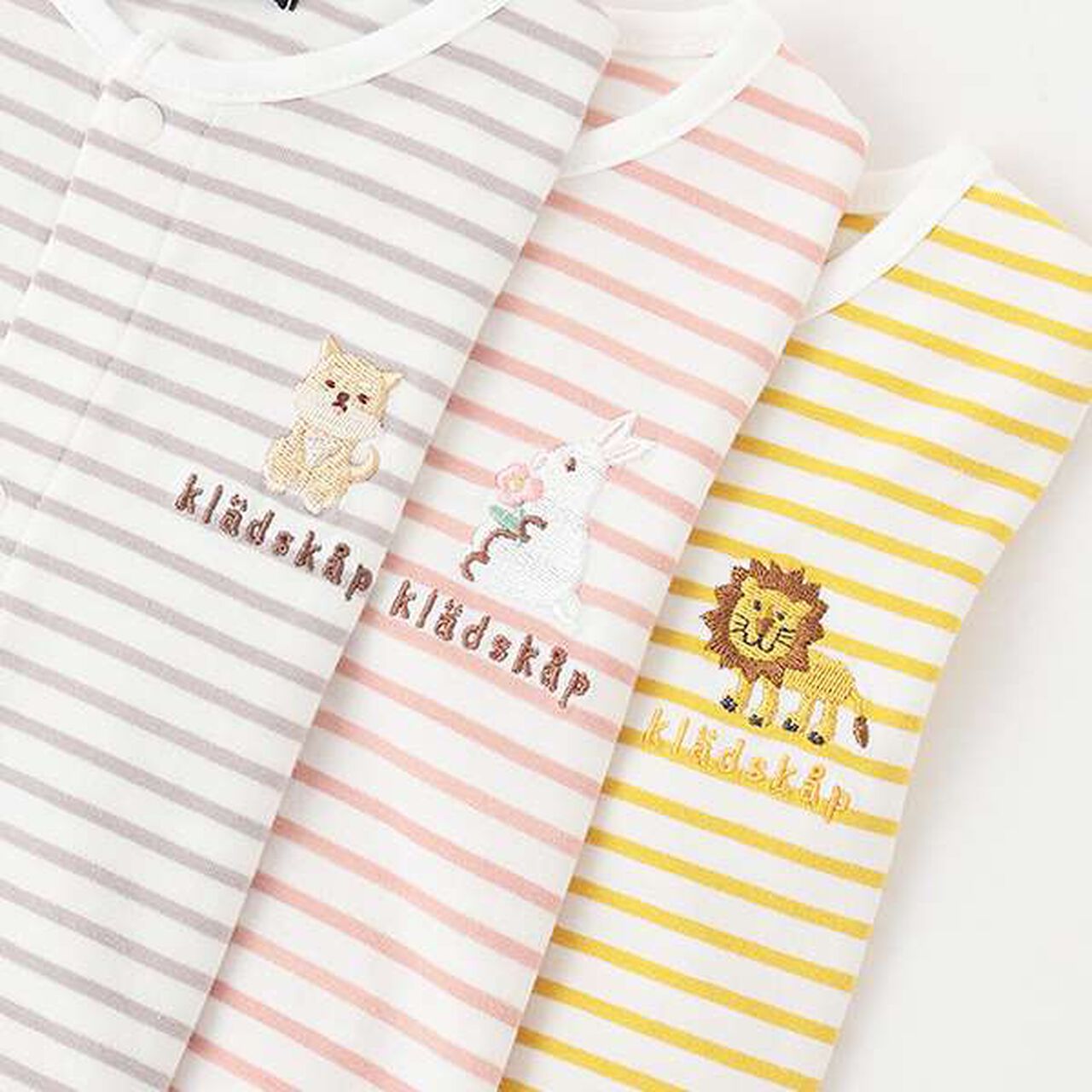 Animal Stripe Long-Sleeve 2-Way All-in-One,Mustard, large image number 15