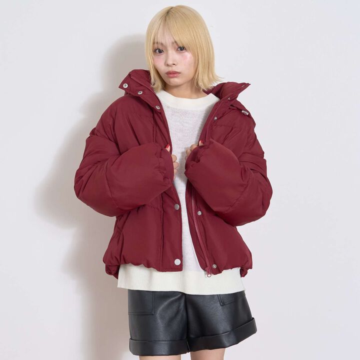 Puffy Bomber Jacket,Light gray, medium image number 7
