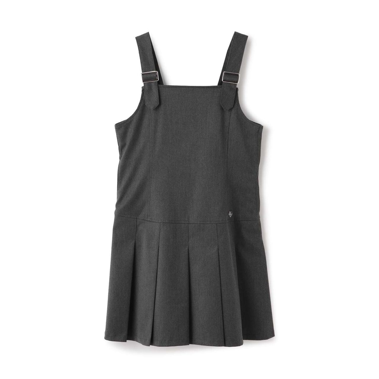 Pleated Jumper Skirt,Charcoal gray, large image number 12