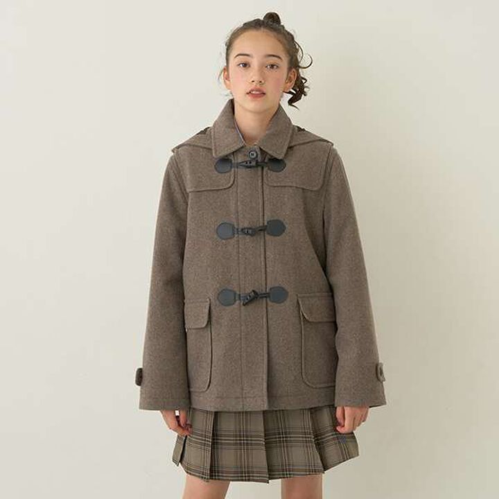 [Graduation Attire] Lightweight Quilted Lining Mid-Length Duffle Coat,Navy, medium image number 17
